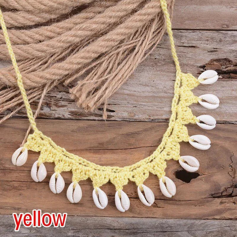 Handmade Shell Choker Necklace | Bohemian Beach Jewelry for Women