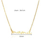 MAMA Pendent Necklaces for Women Gold Color Link Chain Stainless Steel Necklace 2025 Trend Female Choker Jewelry Gift