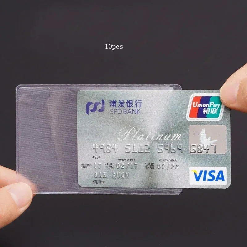 Transparent PVC ID Card Holder | Waterproof Credit Card Protector Pouch