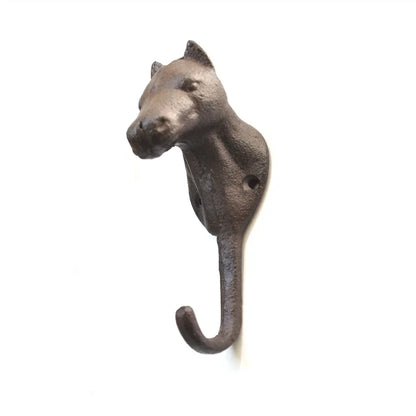 Animal Shape Ironwork Metal Hooks Clothes Hat Key Retro Style Originality Wall Hooks Villa Courtyard Wall Mounted Decorate home