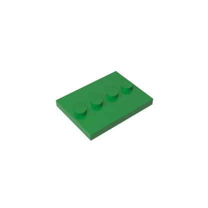 Gobricks GDS-980 Tile, Modified 3 x 4 with 4 Studs in Center | Compatible Building Block for DIY and MOC