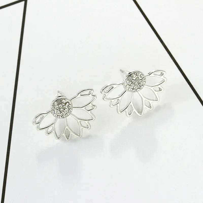 Korean Sweet Small Daisy Stud Earring For Women Zircon Flower Girls Fashion Earrings Trend Party Jewelry Gift
