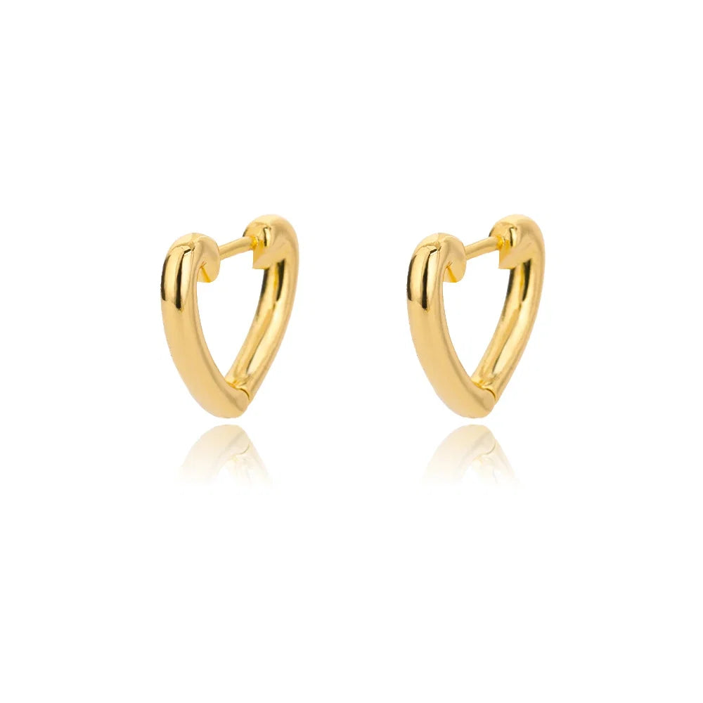 Zircon Heart Pendientes Earring For Women Stainless Steel Gold Color Piercing Earring 2025 Trend Jewelry aretes Accesorios mujer