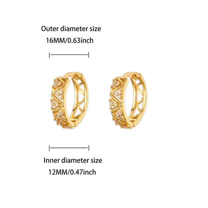 Luxury Zircon Hoop Earrings for Women Gold Color Stainless Steel Butterfly Heart Snake Earring Fashion Party Wedding Jewelry Gif