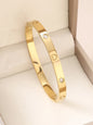 1pieces/set women's wedding jewelry party holiday Valentine's Day gift stainless steel bracelet plated with 18K gold bracelet