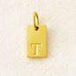 SUNIBI Alphabet Charm Pendant for Necklaces Stainless Steel Jewelry DIY Engraved Lettering Accessories Women's Fashion Jewelry