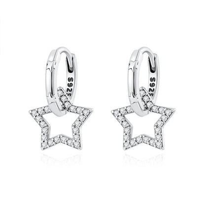 2026 New 925 Silver Elephant Cherry Blossom Butterfly Heart Earrings, a delicate choice for women's fashion jewelry