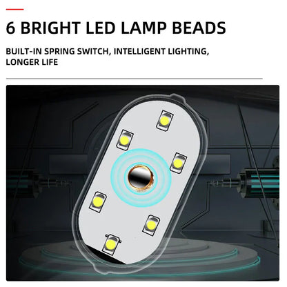 Mini Wireless Car LED Touch Light | Magnetic Induction USB Rechargeable