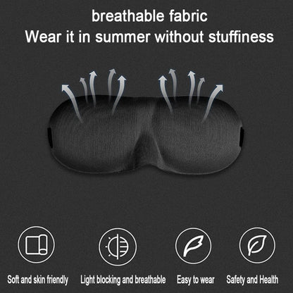3D Sleeping Mask Eyepatch | Light Blocking Blindfold for Travel and Sleep