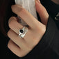 VENTFILLE 925 Sterling Silver Geometric Multilayer Round Bead Ring | Fashion Punk Temperament Jewelry