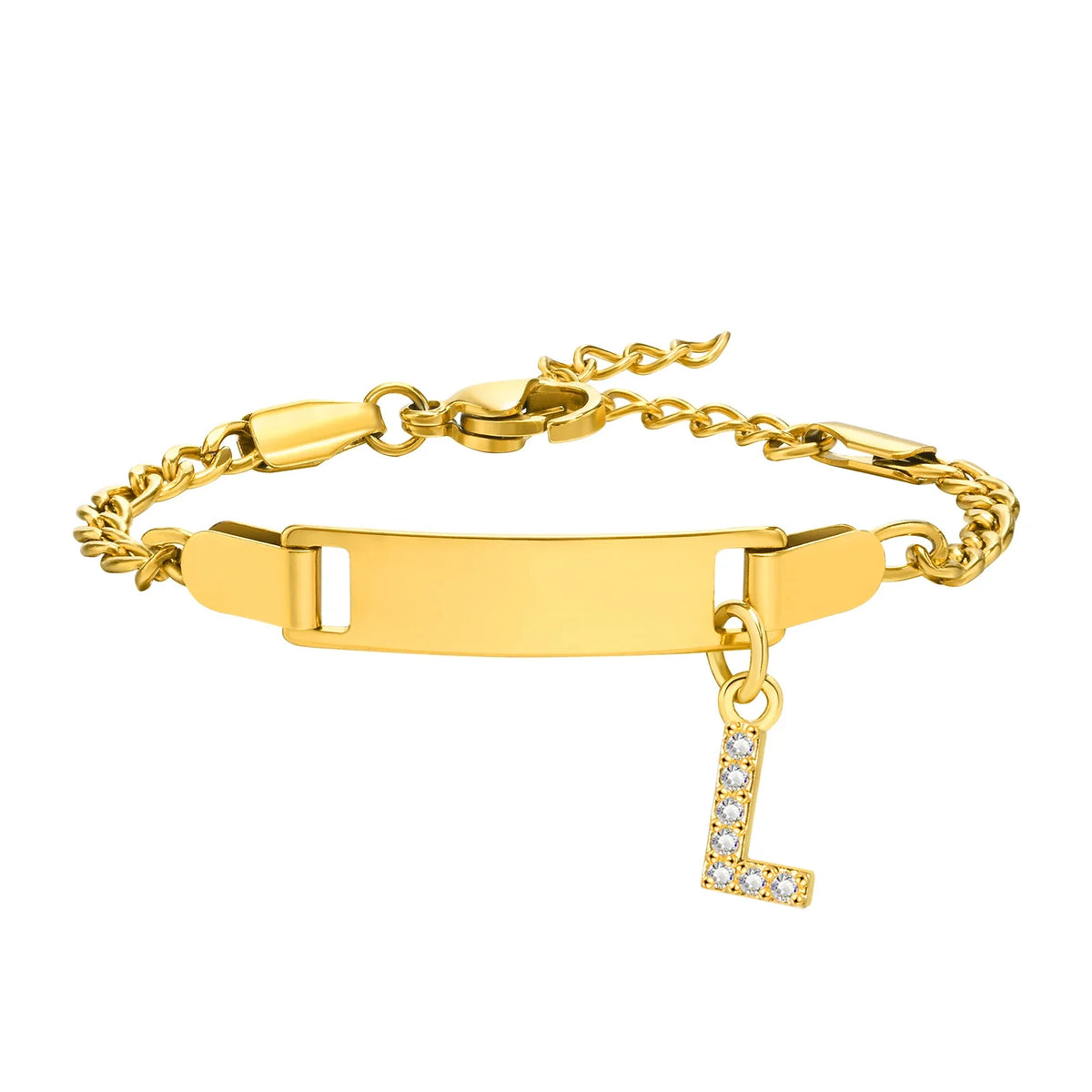Personalized Name Bracelet With Initials for Boy Girl, Free Engraving Date ID Wristband Birthday Gift