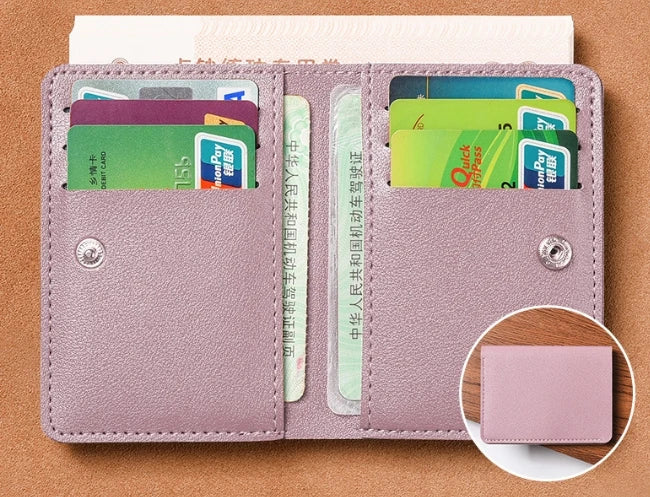 Classic PU Leather Small Wallet | Slim Credit Card and Coin Purse for Men and Women