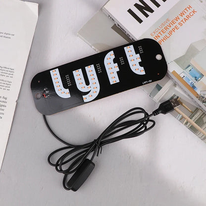 LED Taxi Signal Light for Lyft Logo | USB Cab Panel Indicator with Suction Cups