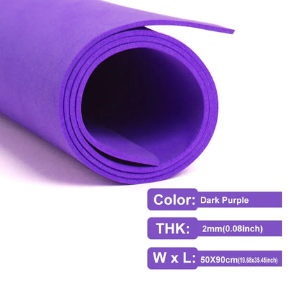 2mm Thick Multicolor EVA Foam Paper Sheet | 50x90cm DIY Craft Foam