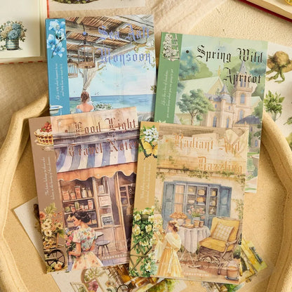 Vintage PET Washi Sticker Sheets | 10 Pack for Junk Journaling