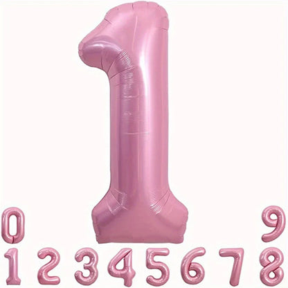40-Inch Pink Foil Number Balloon | Birthday Party Decoration