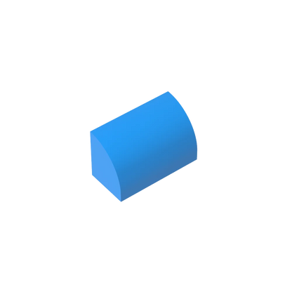 Gobricks GDS-M063 Curved Brick 1 x 2 x 1 No Studs | Compatible Building Block