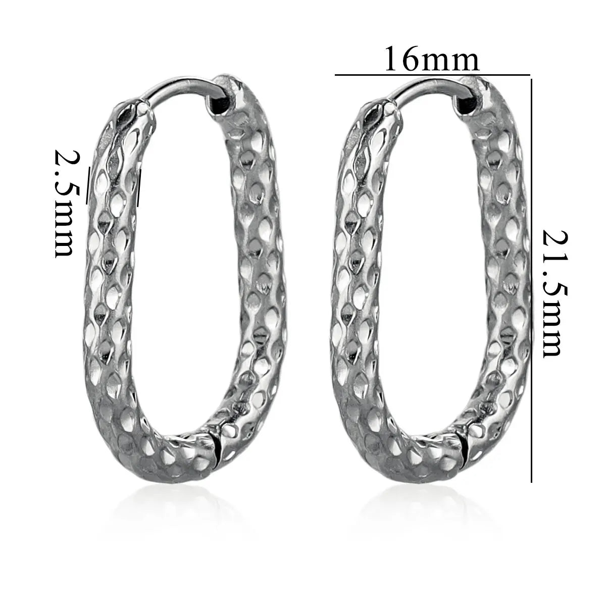 6pcs Stainless Steel Rectangular Textured Earrings | 18K Gold Plated DIY Jewelry Findings
