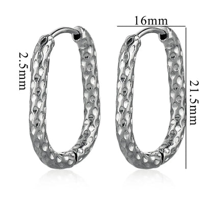 6pcs Stainless Steel Rectangular Textured Earrings | 18K Gold Plated DIY Jewelry Findings