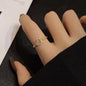 Yupsk Korean Fashion Micropaved Crystal Zirconia Bow Ring for Women Girls Exquisite Ins Trendy Minimalist Finger Rings Jewelry