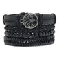 Bohemian Leather Bracelet Men Hand-woven Bracelet Men's Wooden Bead Bracelet Bracelet for Men Charm Bracelet Mens Jewellery