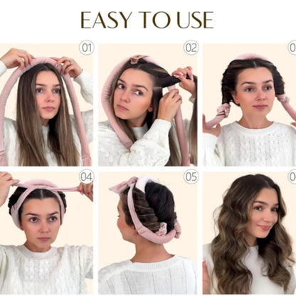 Heatless Curling Rod Headband | No Heat Hair Curler for Soft Overnight Curls