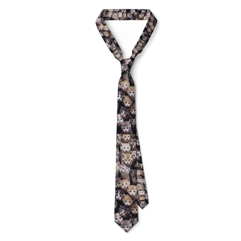 Newly Designed Cartoon Necktie 3D Printing Harajuku Fashion Kawaii Unisex Tie 8CM Slim Dating Wedding Party Tie Cosplay