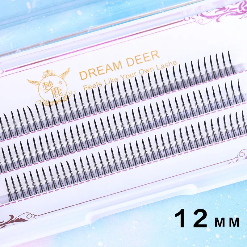 Brown Lashes A Type False Eyelashes 8-12mm | Natural Fairy Lash Clusters for Korean Makeup
