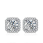 NeeTim 0.5ct 1ct Pink Moissanite Studs Earrings for Women 925 Sterling Silver Black Blue Grey Sparkling Lab Diamond Stud Earring