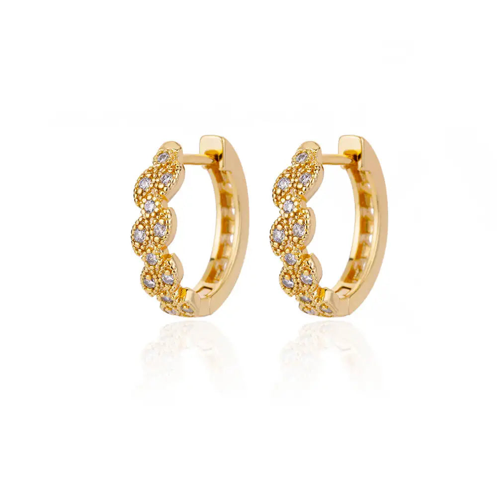 Zircon Pendientes Earring For Women Stainless Steel Hoop Piercing Earring Trending 2024 New Jewerly aretes de mujer bijoux femme