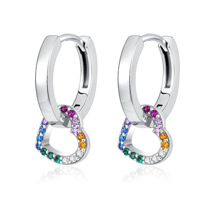 2026 New 925 Silver Elephant Cherry Blossom Butterfly Heart Earrings, a delicate choice for women's fashion jewelry