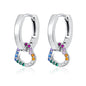 2026 New 925 Silver Elephant Cherry Blossom Butterfly Heart Earrings, a delicate choice for women's fashion jewelry