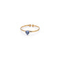 2025 Birth Colorful Cubic Zircon Heart Opening Rings For Women Fashion Dainty Stainless Steel Princess Ring Jewelry Wedding Gift