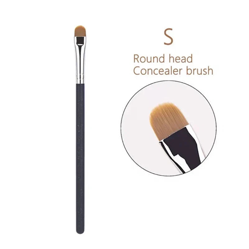Flat Round Ultra-thin Foundation Concealer Makeup Brush | Professional Contour Liquid Cream Make-up Tool 4 Sizes