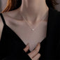 S925 Silver Lucky Four-leaf Clover Small Necklace for Women Clavicle Chain Luxury Minimalist Design Sensation