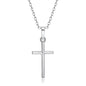 Fashion Christian Jesus Cross Necklaces Silver Color Long Chain Simple Pendants For Women Men Jewelry Gifts Dropshipping