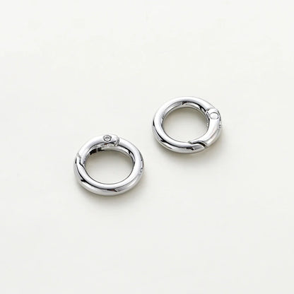 5Pcs 20mm 14K 18K Gold Plated O Ring Spring Clasps Openable Round Keychain Hook Charms Pendants Connector For DIY Jewelry Making