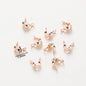 14K 18K Real Gold Plated Double Hole End Clasp Beads Open Cover Crimp Connector Beads For DIY Jewelry Making Necklace Component