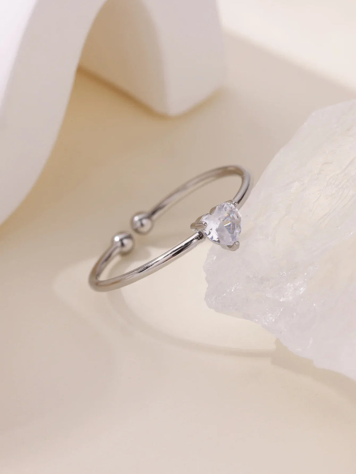 Fashion Zircon Heart Birthstone Rings For Women Stainless Steel Gold Color Birthstone Ring  Aesthetic Wedding Jewelry Gift