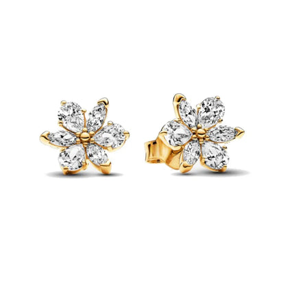European New 925 Silver Butterfly Flower Stud Earrings, Fit Women's Festival Exquisite Charm Jewelry Gifts