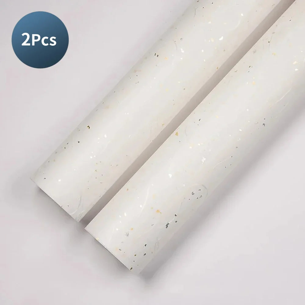 23.6 Floral Wrapping Paper Set | DIY Bouquet Wrap with Gold and Silver Accents