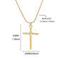 Cross Goddess Pendant Necklace for Women Stainless Steel 316L Gold Color Necklace 2025 New Party Jewelry Aesthetic Accessories