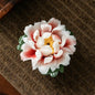 Peony Flower Incense Holder | Decorative Ceramic Incense Burner