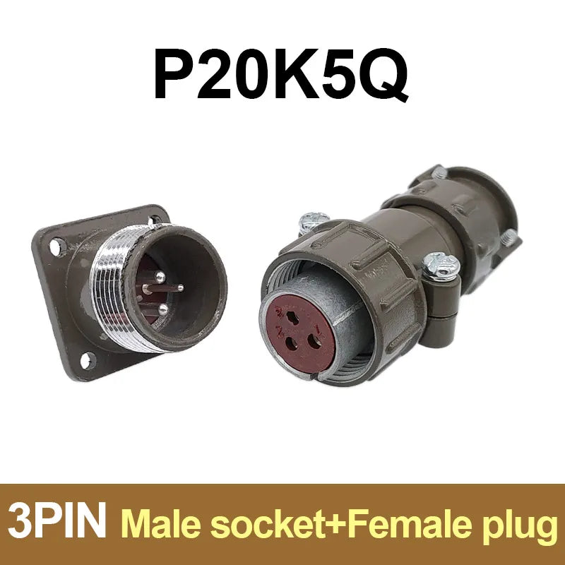 P20 Series Connector 2 3 4 5 7 Core 20mm Plug and Socket | Waterproof Circular Connector