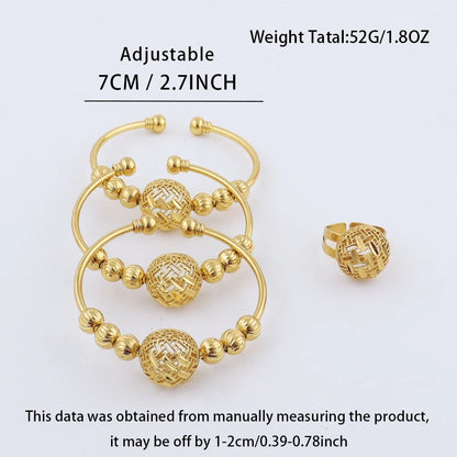 New Gold Plated 2026 Stainless Steel Chain Bracelet and Ring ethiopian hawaiian jewelry bangles for women free shipping Gift