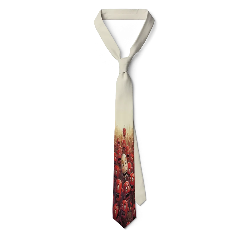 Newly Designed Cartoon Necktie 3D Printing Harajuku Fashion Kawaii Unisex Tie 8CM Slim Dating Wedding Party Tie Cosplay
