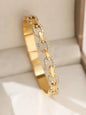 1pieces/set women's wedding jewelry party holiday Valentine's Day gift stainless steel bracelet plated with 18K gold bracelet