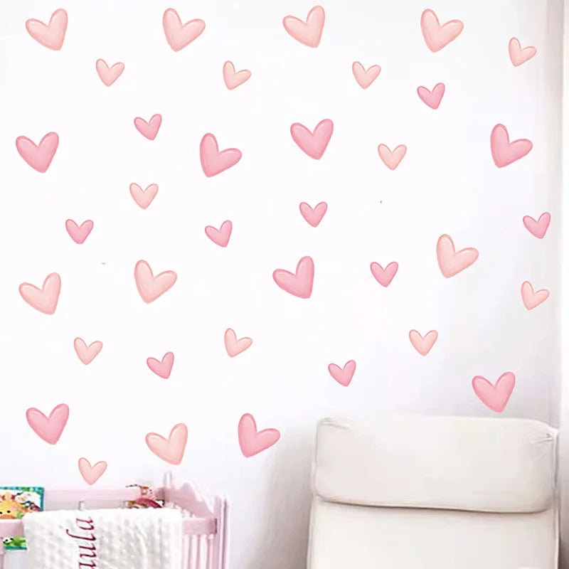 Bohemian Heart Wall Stickers | Self-Adhesive Home Decor for Girls