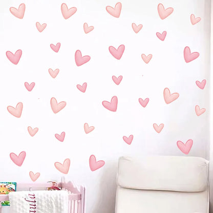 Bohemian Heart Wall Stickers | Self-Adhesive Home Decor for Girls
