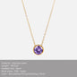 SUNIBI Stainless Steel Birthstone Necklace for Woman Gold Color Bride Designer Pendant Necklaces Birthday Gift Jewelry Wholesale